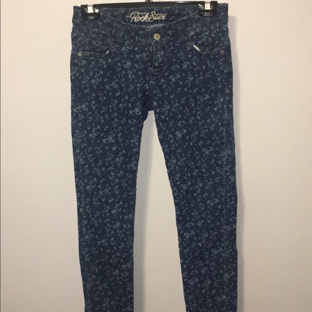 Old navy rockstar printed skinny jeans